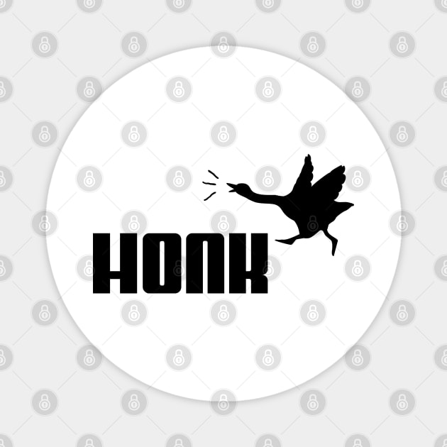 HONK! Black Magnet by unaifg